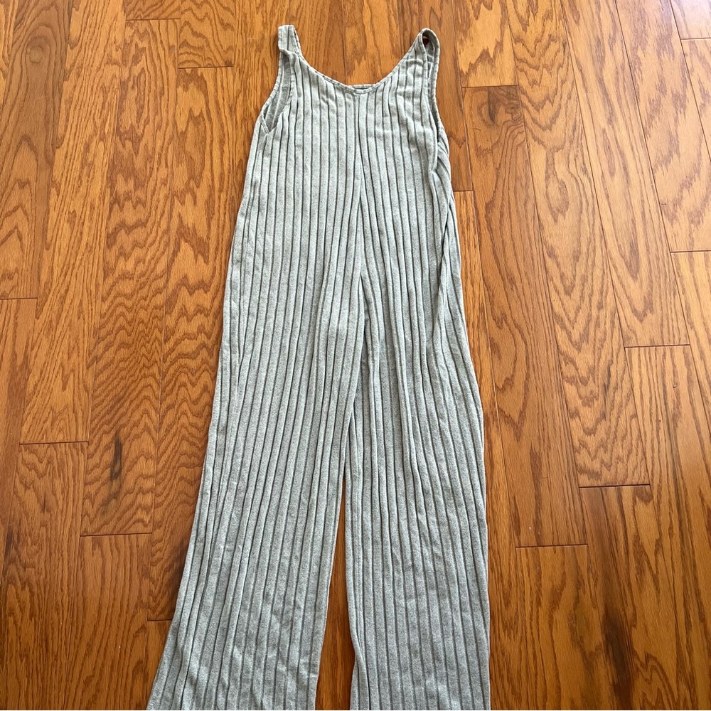 SHEIN Gray Ribbed Sleeveless jumpsuit XL extra large - Picture 6 of 10